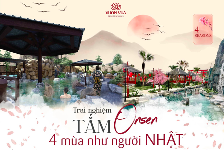 Tắm Onsen đậm phong vị Nhật tại Công viên khoáng nóng The Little Onsen Town.
